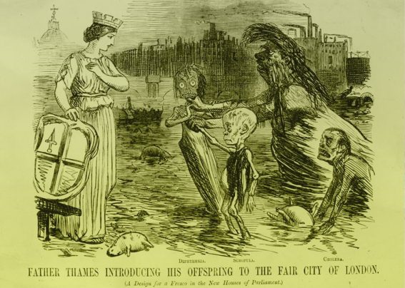 'Father Thames Introducing his Offspring to the Fair City of London' from Punch
